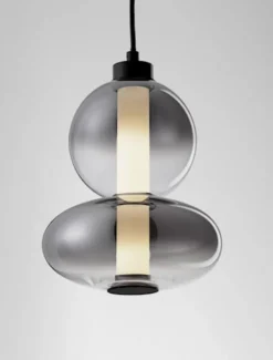Lampa wisząca Acerney LED czarno-szara