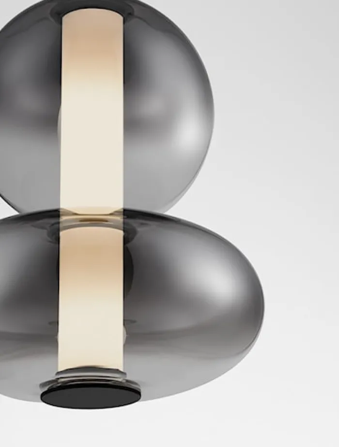 Lampa wisząca Acerney LED czarno-szara