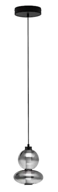 Lampa wisząca Acerney LED czarno-szara