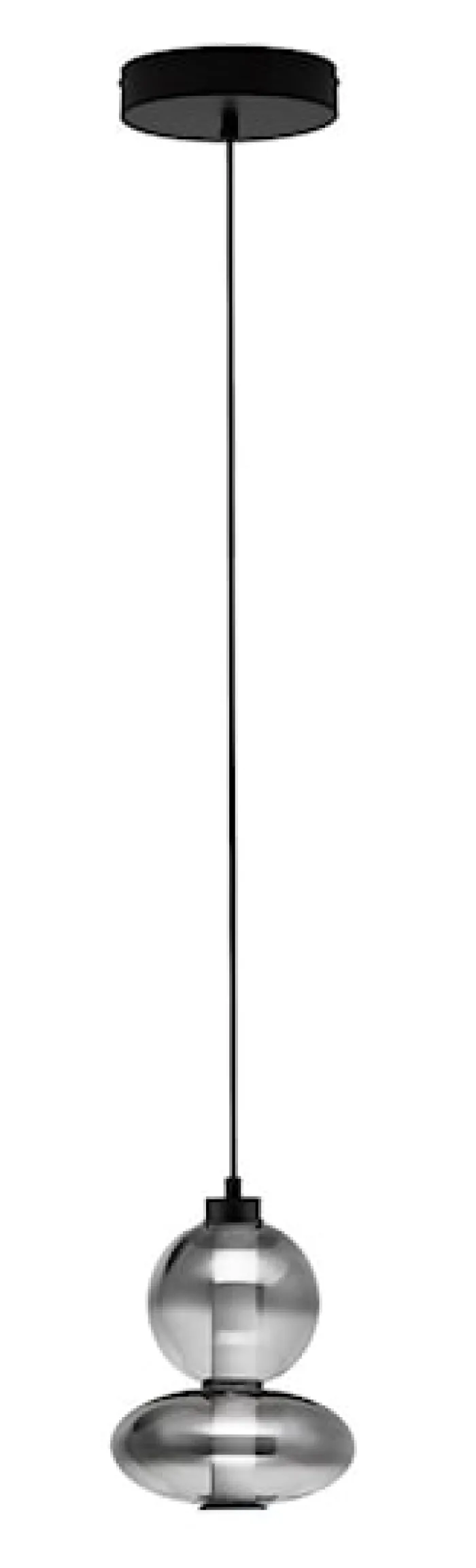 Lampa wisząca Acerney LED czarno-szara