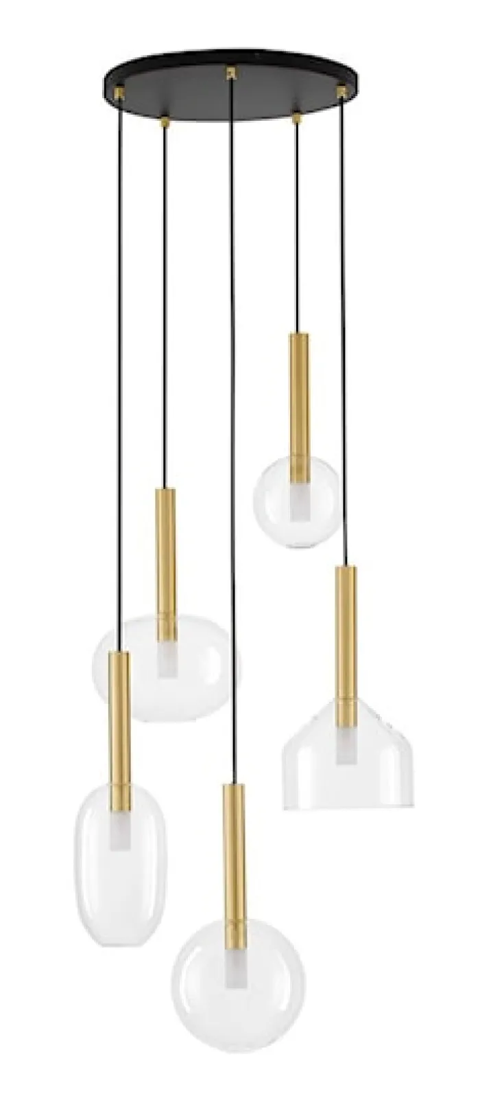 Lampa wisząca Apolnes x5 złota