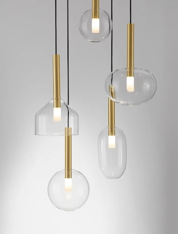 Lampa wisząca Apolnes x5 złota