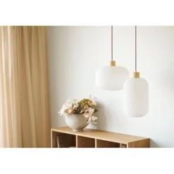 Lampa wisząca Argalo 30 cm biało-brązowa