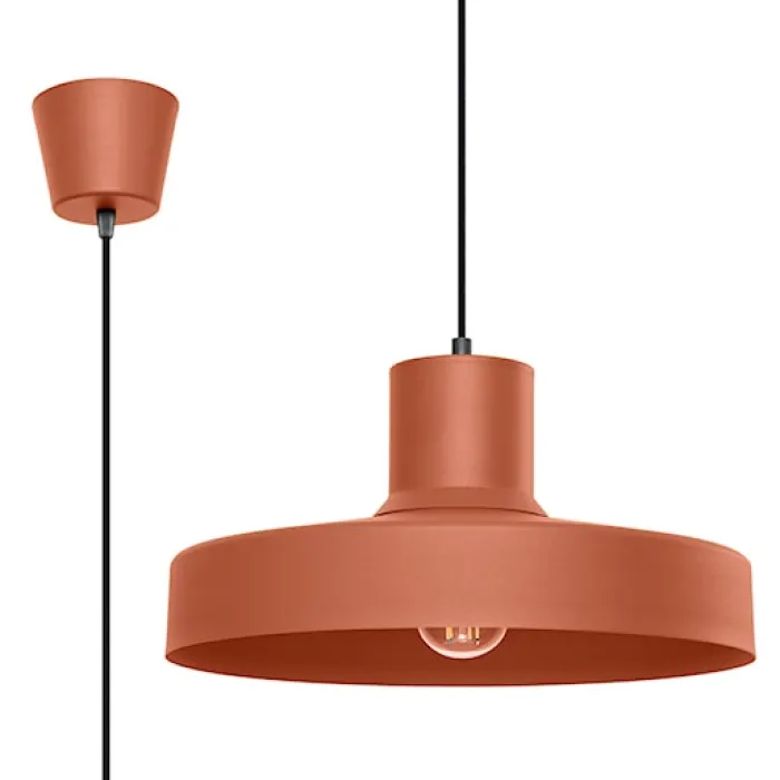 Lampa wisząca Bilo ochra czerwona