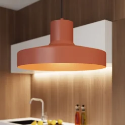 Lampa wisząca Bilo ochra czerwona