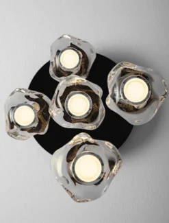 Lampa wisząca Borall LED x5 czarna