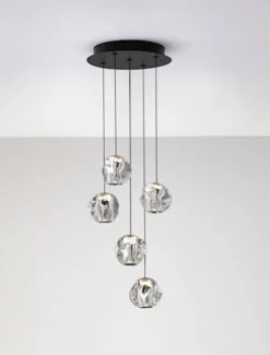 Lampa wisząca Borall LED x5 czarna