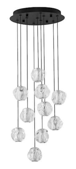 Lampa wisząca Borall LED x10 czarna