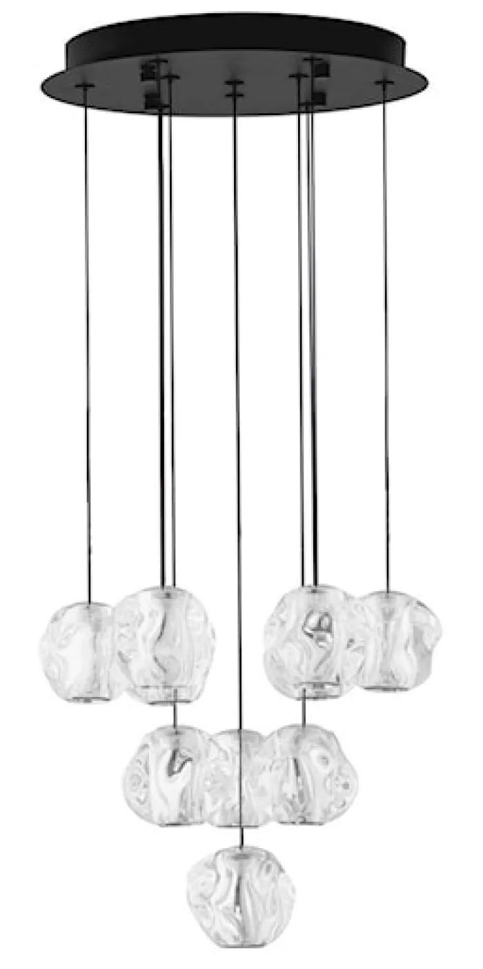 Lampa wisząca Borall LED x10 czarna