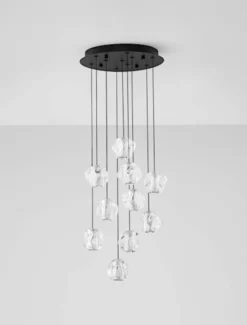 Lampa wisząca Borall LED x10 czarna