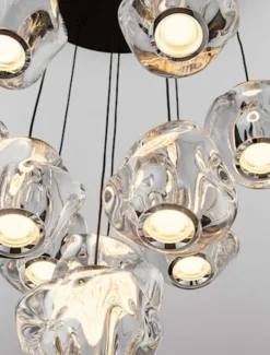 Lampa wisząca Borall LED x10 czarna
