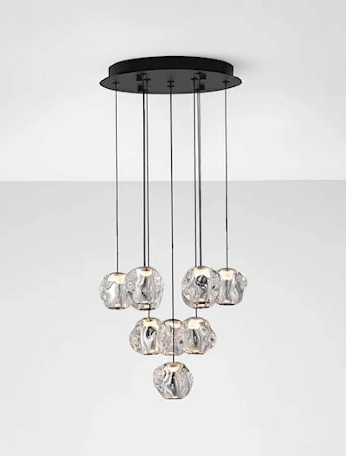 Lampa wisząca Borall LED x10 czarna