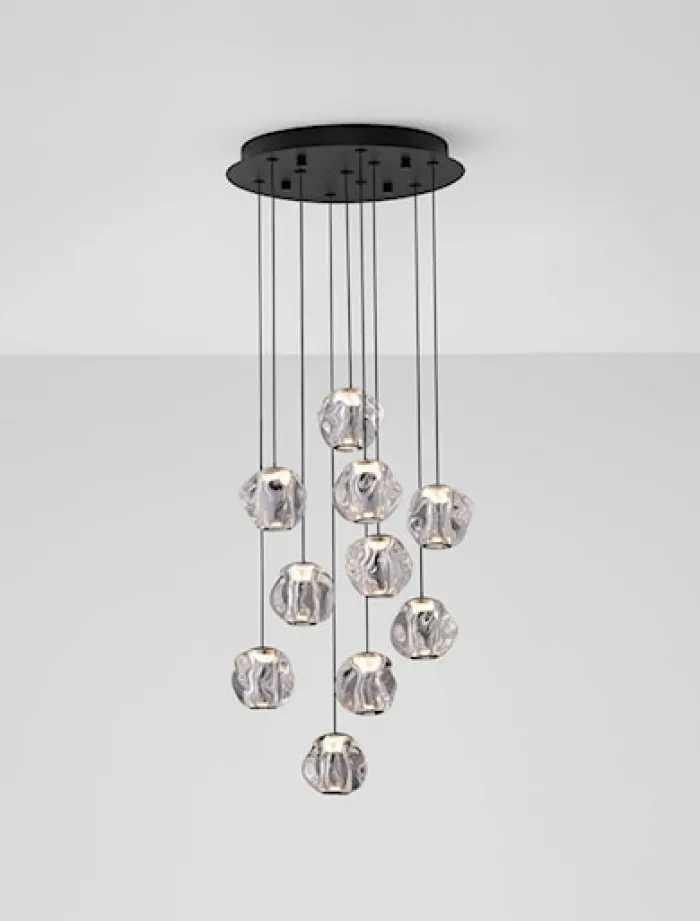 Lampa wisząca Borall LED x10 czarna