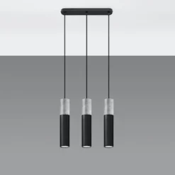 Lampa wisząca Borgio 3L czarny