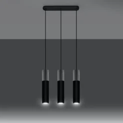 Lampa wisząca Borgio 3L czarny