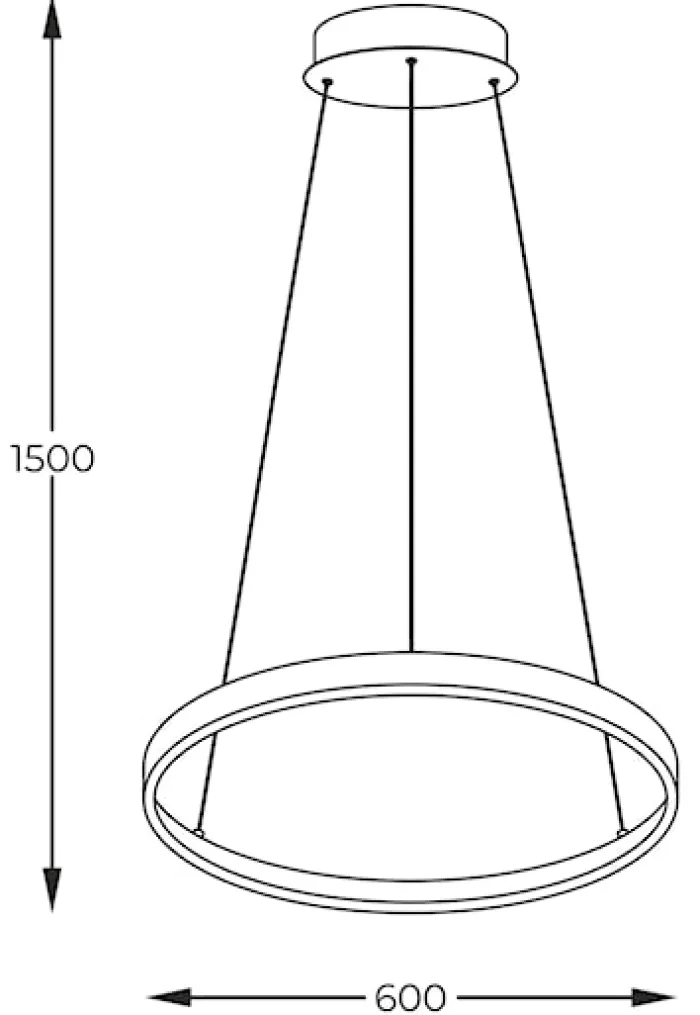 Lampa wisząca Breno LED średnica 60 cm złota