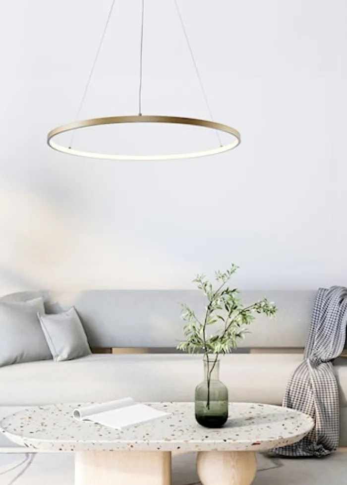 Lampa wisząca Breno LED średnica 60 cm złota
