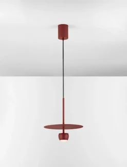 Lampa wisząca Burgens LED bordowa