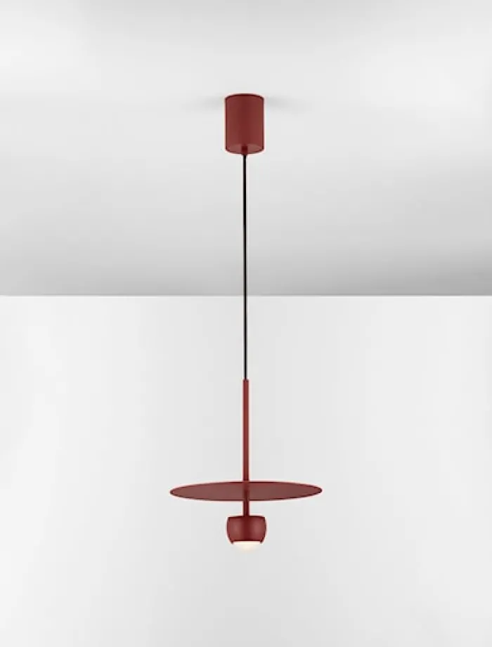 Lampa wisząca Burgens LED bordowa