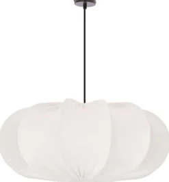 Lampa wisząca Cafee średnica 52 cm latte z czarną podstawą