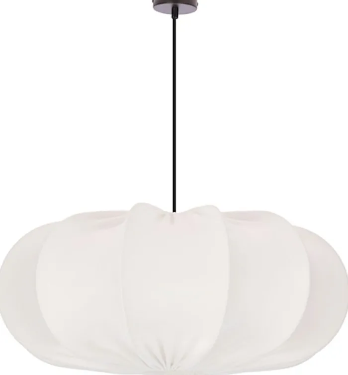 Lampa wisząca Cafee średnica 52 cm latte z czarną podstawą