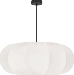 Lampa wisząca Cafee średnica 52 cm latte z czarną podstawą