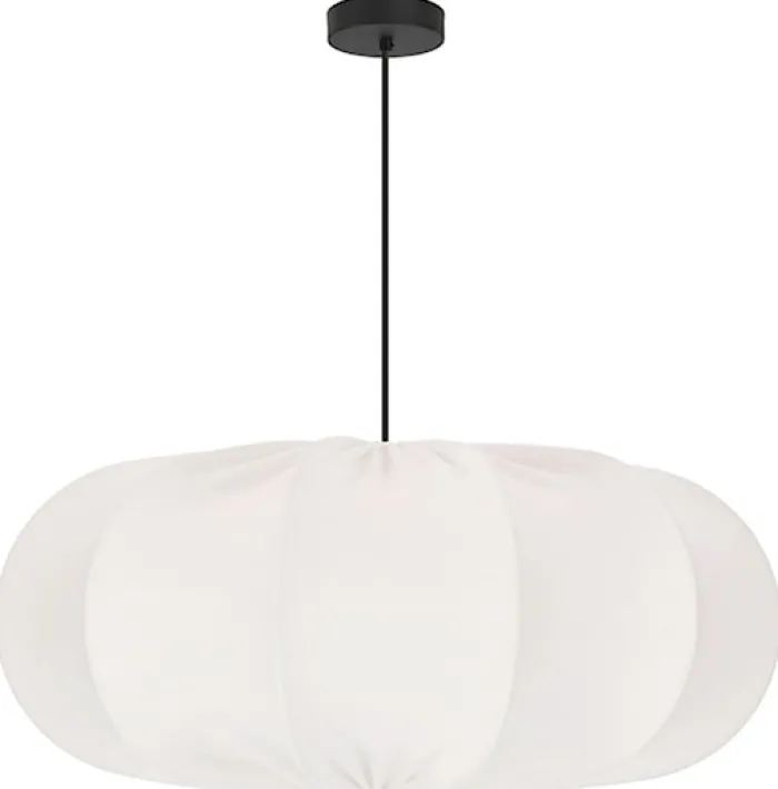 Lampa wisząca Cafee średnica 52 cm latte z czarną podstawą