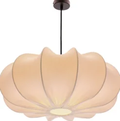 Lampa wisząca Cafee średnica 52 cm latte z czarną podstawą