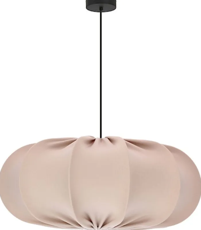 Lampa wisząca Cafee średnica 52 cm frappe z czarną podstawą