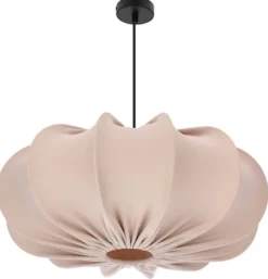 Lampa wisząca Cafee średnica 52 cm frappe z czarną podstawą