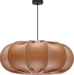 Lampa wisząca Cafee średnica 52 cm frappe z czarną podstawą