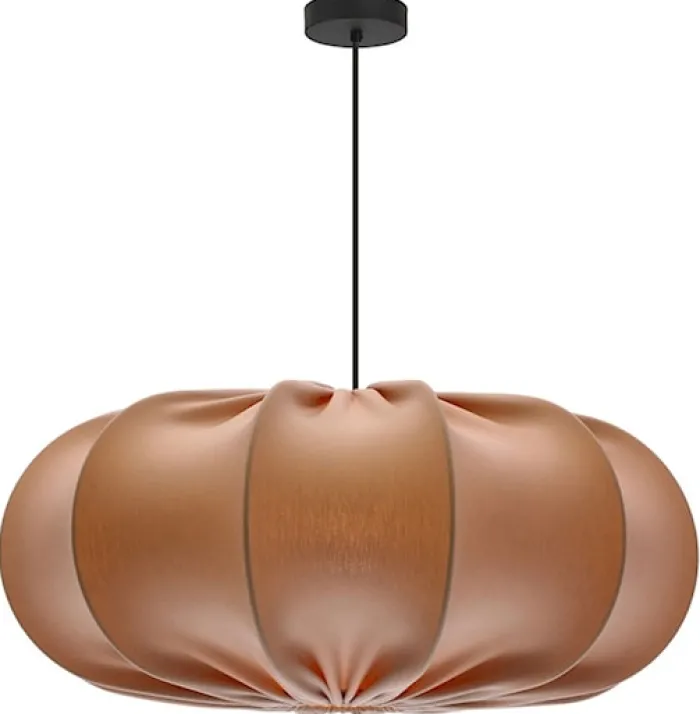 Lampa wisząca Cafee średnica 52 cm frappe z czarną podstawą