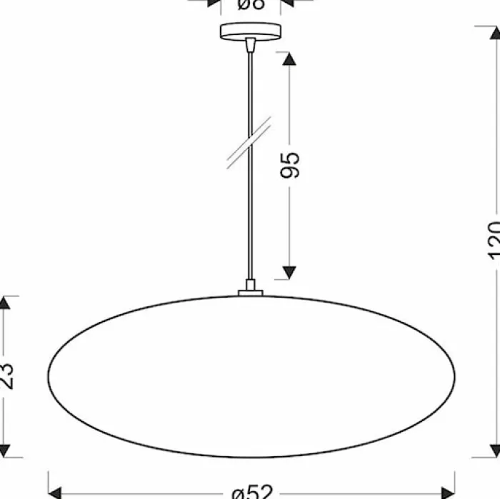 Lampa wisząca Cafee średnica 52 cm frappe z czarną podstawą