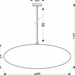 Lampa wisząca Cafee średnica 66 cm mokka z białą podstawą