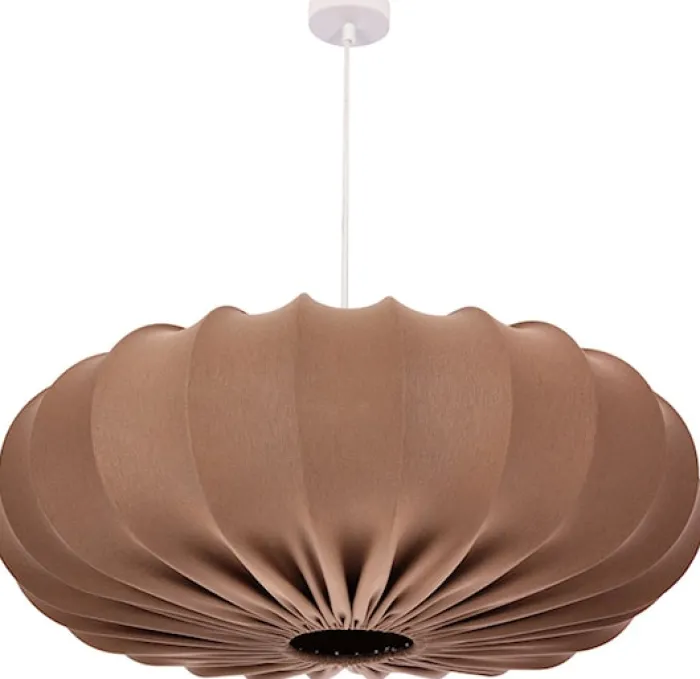 Lampa wisząca Cafee średnica 66 cm mokka z białą podstawą