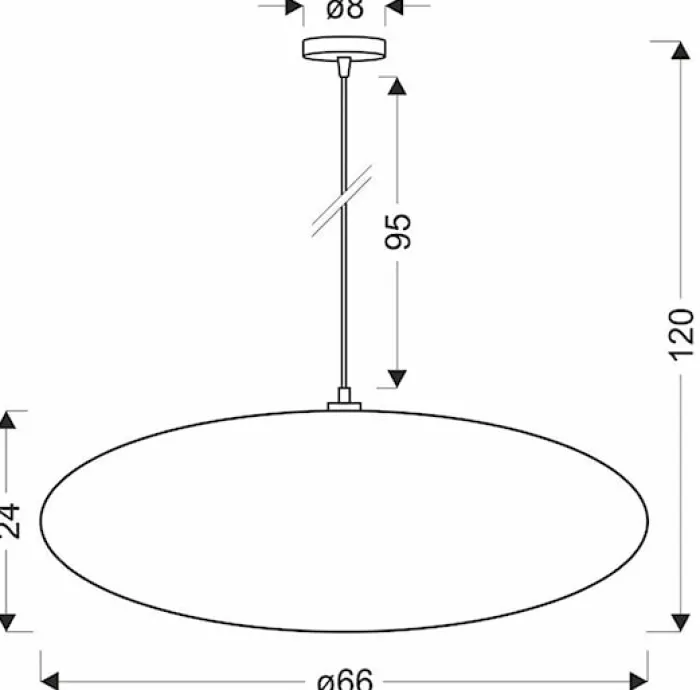 Lampa wisząca Cafee średnica 66 cm latte z białą podstawą
