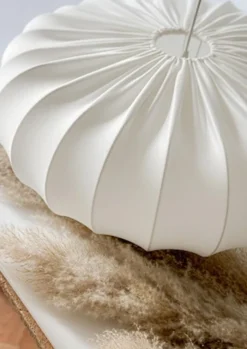 Lampa wisząca Cafee średnica 66 cm latte z białą podstawą
