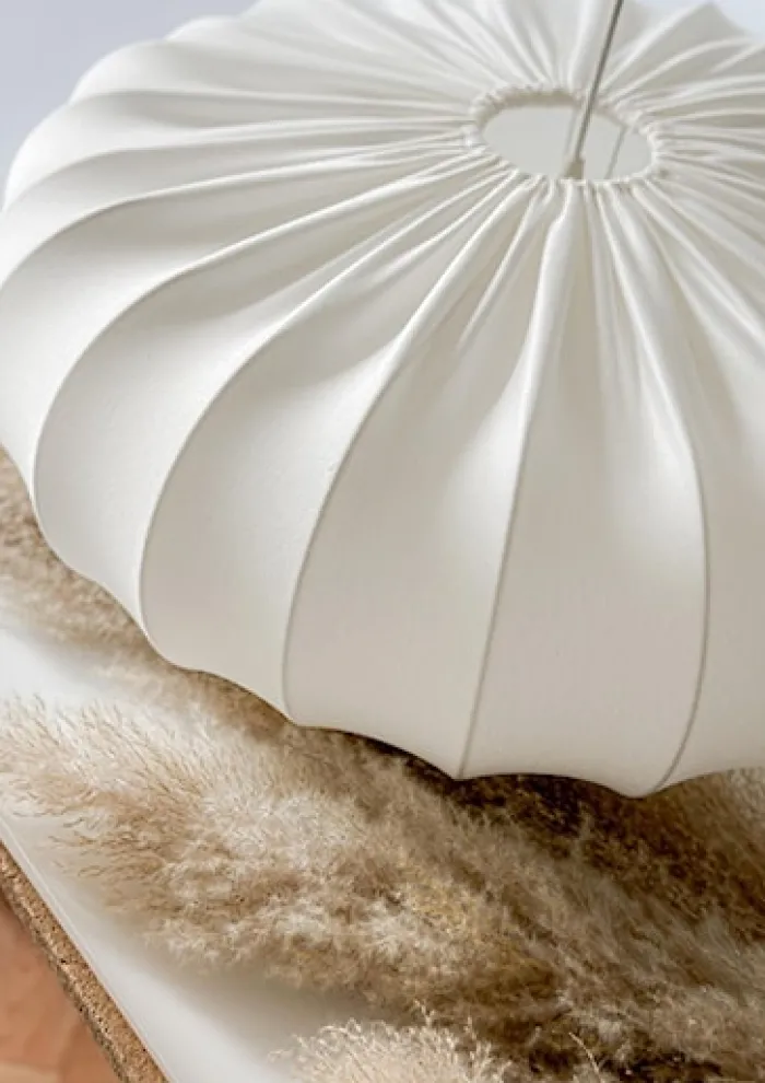 Lampa wisząca Cafee średnica 66 cm latte z białą podstawą