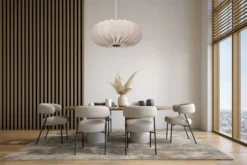 Lampa wisząca Cafee średnica 66 cm frappe z białą podstawą