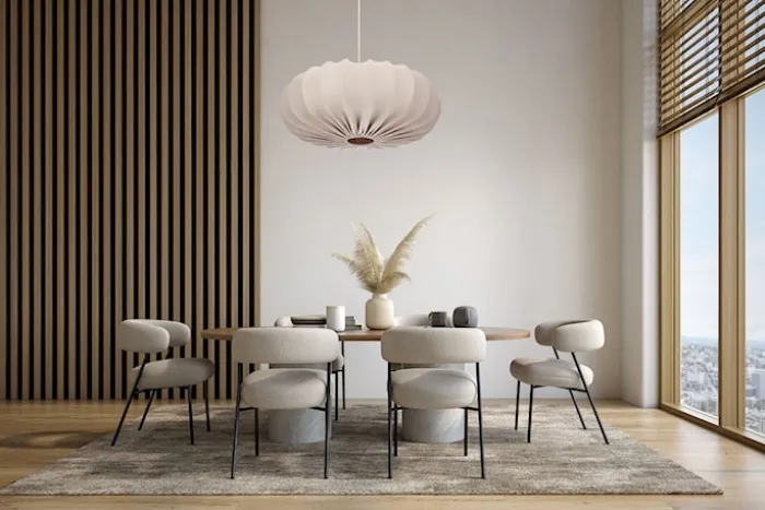 Lampa wisząca Cafee średnica 66 cm frappe z białą podstawą