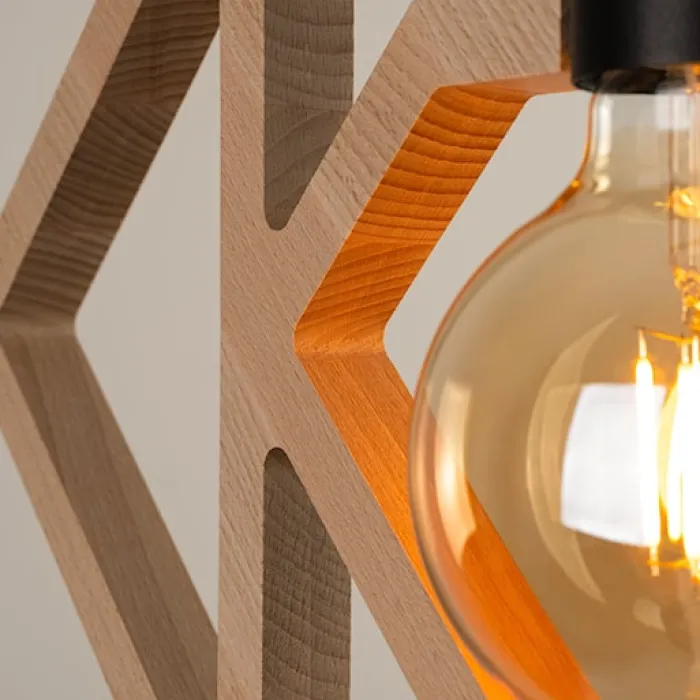 Lampa wisząca Caro drewno bukowe