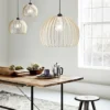 Lampa wisząca Chino średnica 40 cm drewniany ażurowy klosz
