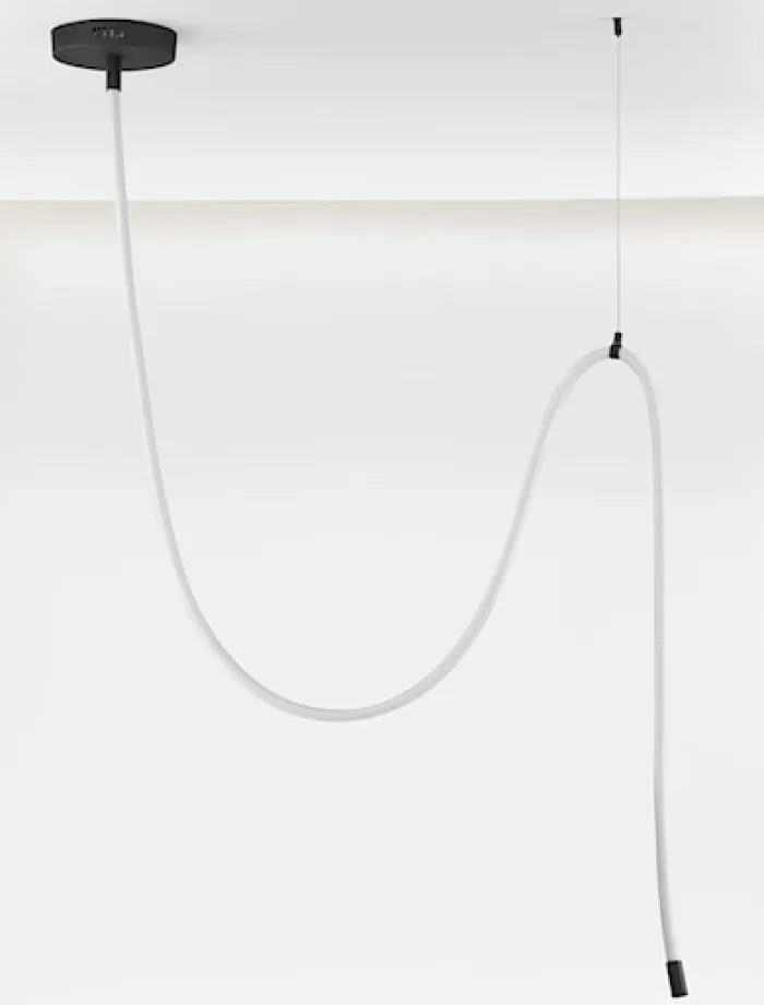 Lampa wisząca Cordity LED czarno-biała