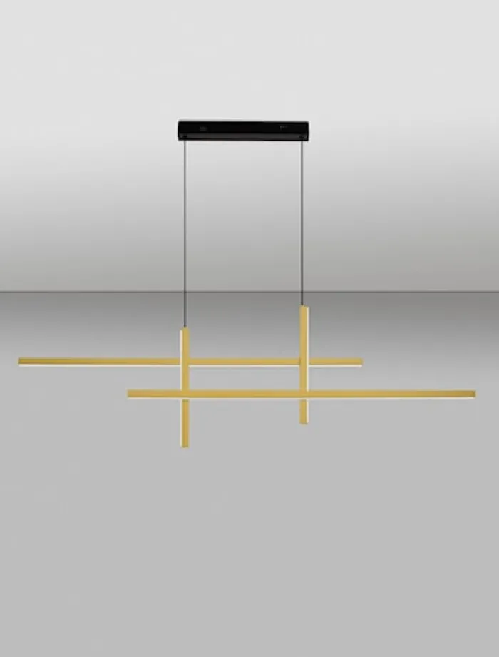 Lampa wisząca Coundes LED czarno-złota
