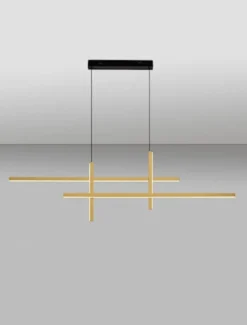 Lampa wisząca Coundes LED czarno-złota