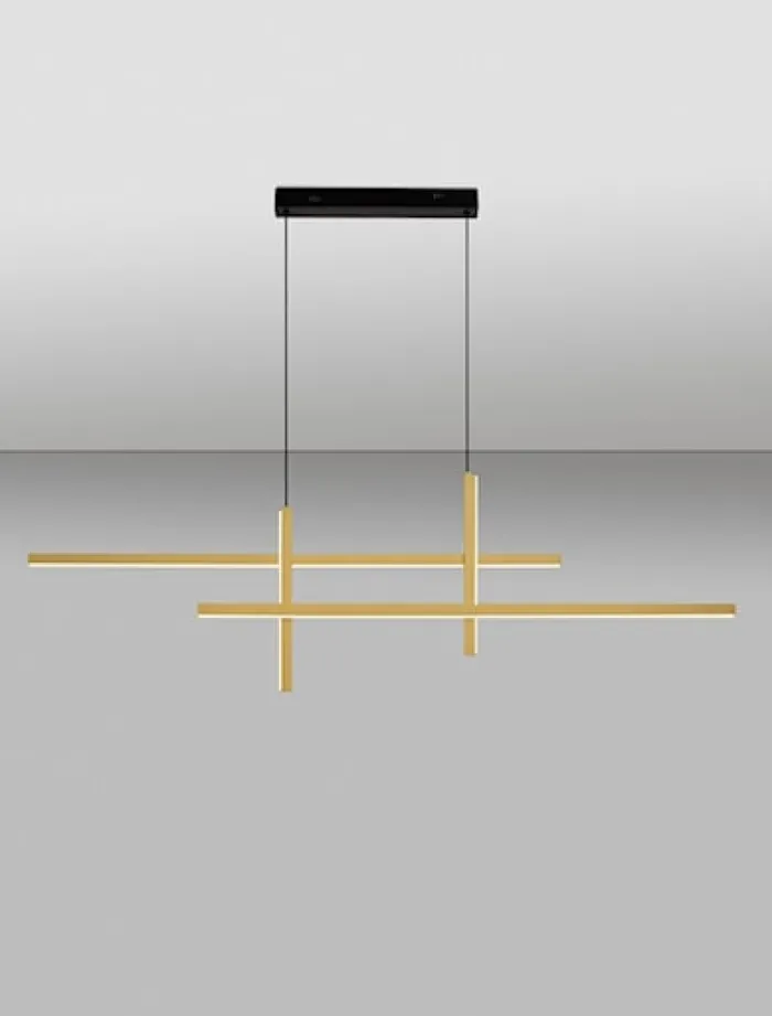 Lampa wisząca Coundes LED czarno-złota