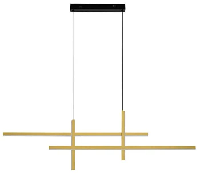 Lampa wisząca Coundes LED czarno-złota