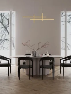 Lampa wisząca Coundes LED czarno-złota