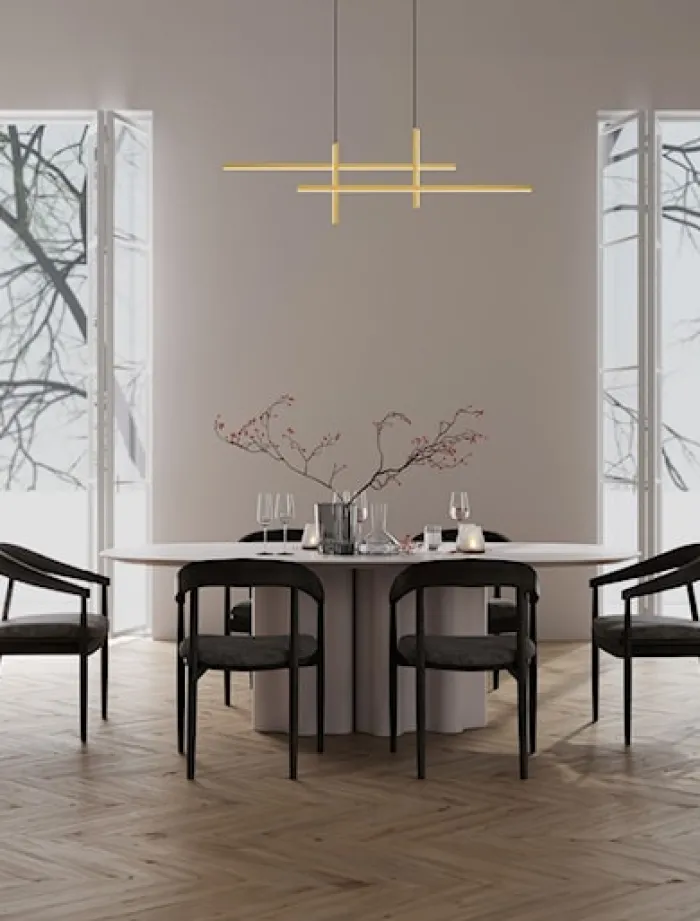 Lampa wisząca Coundes LED czarno-złota