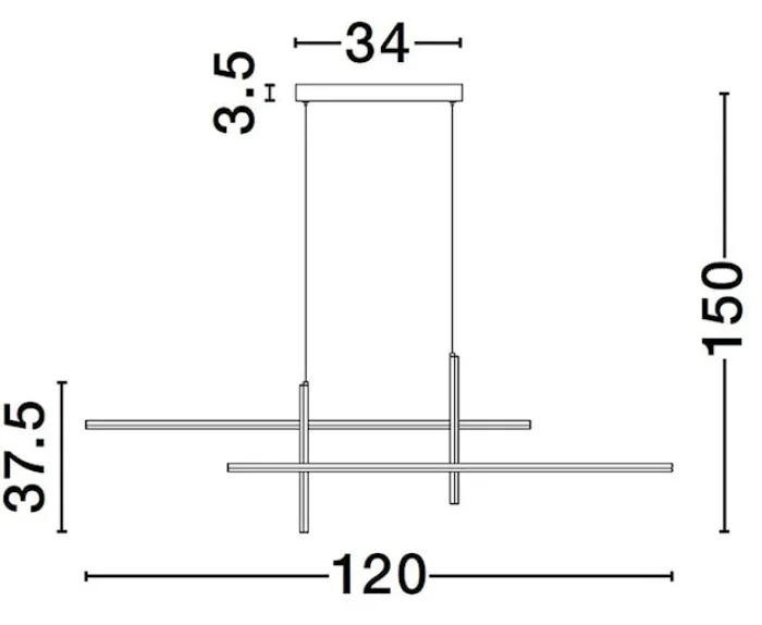 Lampa wisząca Coundes LED czarno-złota